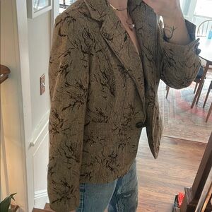Coldwater Creek Brown Patterned Blazer